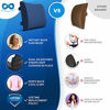 Picture of Everlasting Comfort Lumbar Support Pillow for Office Chair - Pure Memory Foam Back Cushion for Car (Navy Blue)