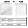 Picture of Barossa Design Waterproof Fabric Shower Stall Curtain Liner 42" W x 72" H - Hotel Quality, Machine Washable, White Shower Liner for Bath Tub, 42x72