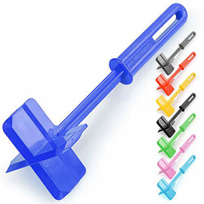 Picture of Premium Heat Resistant Meat Chopper, Masher & Smasher for Hamburger Meat, Ground Beef, Turkey & More, Hamburger Chopper Utensil, Ground Beef Chopper Tool & Meat Fork - by Zulay Kitchen (Dark Blue)