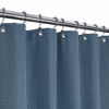 Picture of Waffle Weave Shower Curtain Hotel Luxury Spa, 230 GSM Heavy Duty Fabric & No Blowing, Water Repellent and Machine Washable - Moonlight Blue, 71"x72"