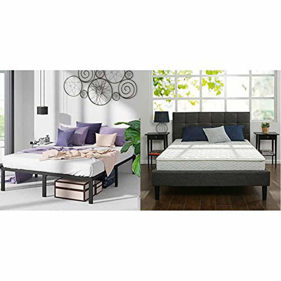 Zinus 14 Inch Classic Metal Platform Bed Frame with Steel Slat Support Mattr... 