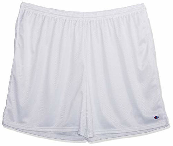 GetUSCart Champion Men s Long Mesh Short with Pockets White Small
