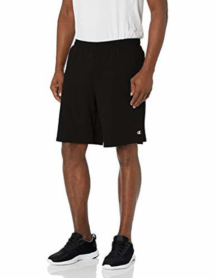 GetUSCart- Champion Men's Jersey Short with Pockets, Black, XXX-Large