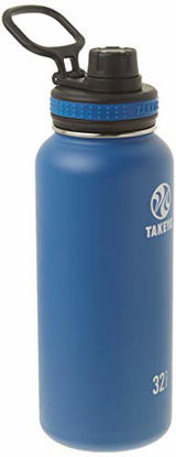 Picture of Takeya Originals Vacuum-Insulated Stainless-Steel Water Bottle, 32oz, Navy