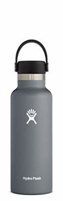 Picture of Hydro Flask Water Bottle - Standard Mouth Flex Lid - 18 oz, Stone