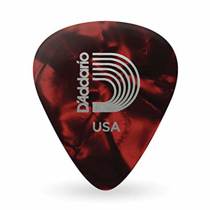 Picture of D'Addario Red Pearl Celluloid Guitar Picks, 25 pack, Medium