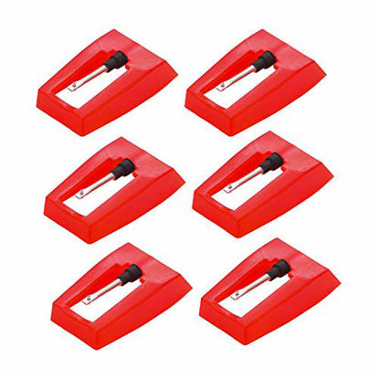 Picture of Record Player Needle, 6 Pieces Universal Diamond Replacement Stylus Needle for Vinyl Record Player ION iCT09RS Quick Play LP, Power Play LP, Quick Play Flash, Vertical Vinyl, Archive LP, Forever LP