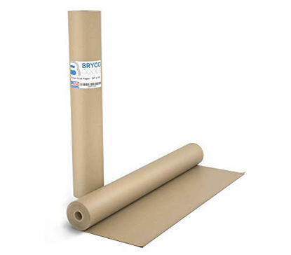 Picture of Brown Kraft Butcher Paper Roll - Long 24 Inch x 175 Feet (2100 Inch) - Food Grade Brown Wrapping Paper for Smoking Meat of all Varieties - Unbleached, Unwaxed and Uncoated - Made in USA