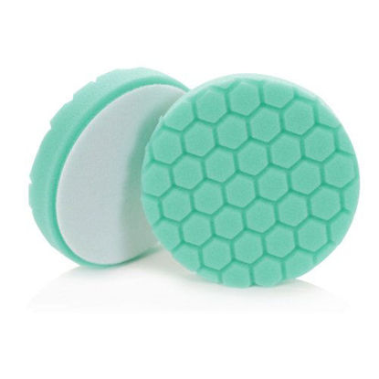 Picture of Chemical Guys BUFX_103_HEX4 Hex-Logic Heavy Polishing Pad, Green (4.5 Inch Pad made for 4 Inch backing plates)