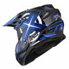 Picture of 1Storm Adult Motocross Helmet BMX MX ATV Dirt Bike Helmet Racing Style HF801; Sonic Blue; L (22.4/22.8 Inch)