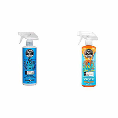 Picture of Chemical Guys Wheel Cleaner & Tire Protectant Bundle with (1) 16 oz Silk Shine Protectant and (1) 16 oz Sticky Citrus Gel Wheel Cleaner