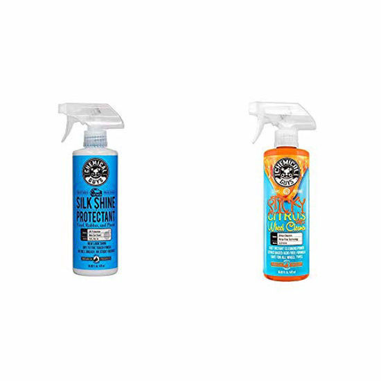 GetUSCart- Chemical Guys Wheel Cleaner & Tire Protectant Bundle with (1) 16  oz Silk Shine Protectant and (1) 16 oz Sticky Citrus Gel Wheel Cleaner