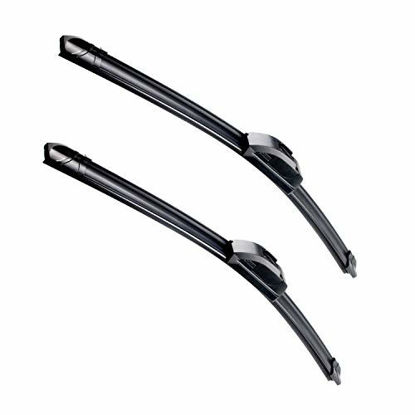 Picture of VTOGOI 20''+20'' Premium All-Season OEM Quality Auto Windshield Natural Rubber J-Hook Wiper Blades(Pack of 2)