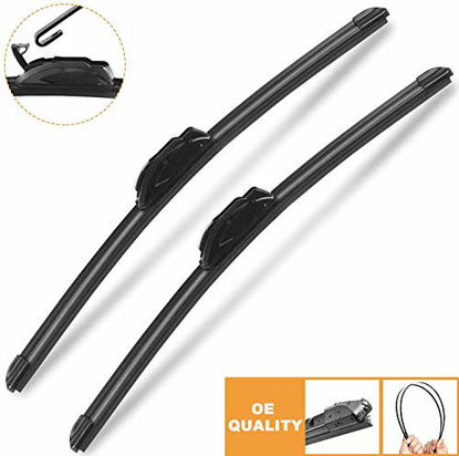 Picture of Autoboo Oem Quality 24" + 18" Premium All-Seasons Windshield Wiper Blades (Set of 2)