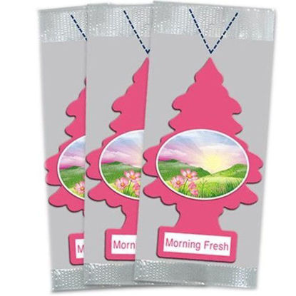 Picture of LITTLE TREES Car Air Freshener | Hanging Paper Tree for Home or Car | Morning Fresh | 3 Pack