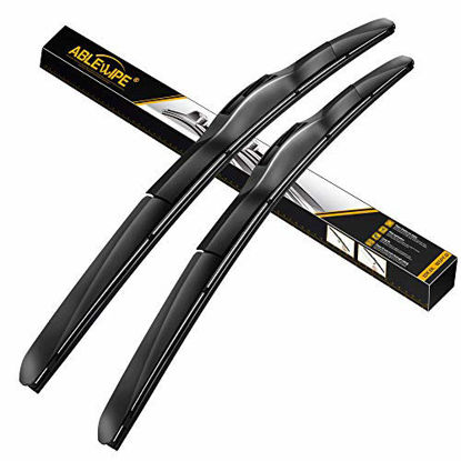 Picture of ABLEWIPE Windshield Hybird Wiper 26" + 19" Front Window Wiper Blades Model 18O13B(Set of 2)