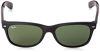 Picture of Ray-Ban RB2132 New Wayfarer Sunglasses, Matte Black/Green, 55 mm