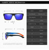 Picture of DUBERY Mens Sport Polarized Sunglasses Outdoor Riding Square Windproof Eyewear D918 (Translucent Grey/Blue)