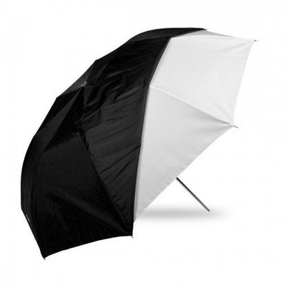 Picture of Westcott 2011 43-Inch Optical White Satin Collapsible with Removable Black Cover Umbrella (Black)