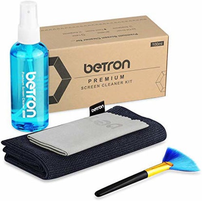 Picture of Betron Screen Cleaner with Dust Brush and Fine Microfibre Clothes for for LCD TFT Plasma Computer Laptop Mobile Touch Screen