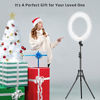 Picture of Ivisii Ring Light 18 inch with Stand and Phone Holder & Ball Head, Bi-Color 3000-5800K, Big Ring Light with Stand for Makeup, Live Streaming, YouTube, Vlog, Photography with Phones, Camera, Tablets