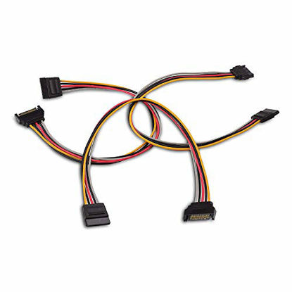 Picture of Cable Matters 3-Pack 15 Pin SATA Power Extension Cable 12 Inches