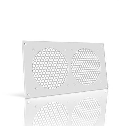 Picture of AC Infinity White Ventilation Grille 12", for PC Computer AV Electronic Cabinets, Replacement Grille for AIRPLATE S7/T7
