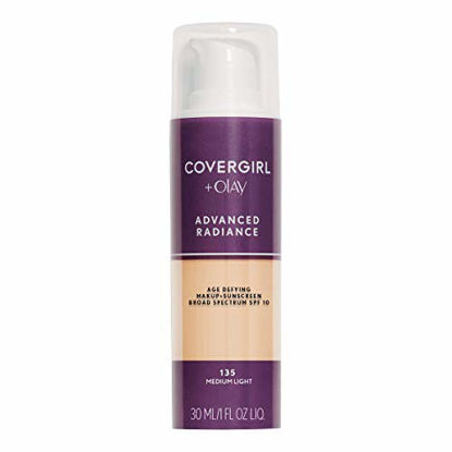 Picture of COVERGIRL Advanced Radiance Age Defying Foundation Makeup Medium Light, 1 oz (packaging may vary)