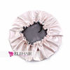 Picture of ELIHAIR Stain Bonnet Silky Sleep Cap Adjustable Satin Cap for Night Sleeping Hair Bonnet Reversible Double Layer Champagne/Grey