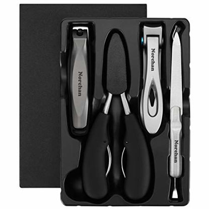 Picture of Norchan Large Nail Clippers Set, 3 Pcs Sharp Toenail and Fingernail Clippers for Men and Women (Premium, Big Size, Heavy-Duty Design)
