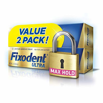 Picture of Fixodent Ultra Max Hold Denture Adhesive, 2.2 Ounce, Pack of 2