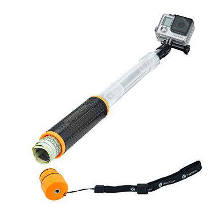 Picture of CamKix Waterproof Telescopic Pole Floating Hand Grip - Compatible with Gopro Hero 8 Black, Hero 7, 6, 5, Black, Session, Hero 4, Session, Black, Silver, Hero+ LCD and DJI Osmo Action