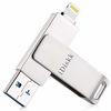 Picture of iDiskk (MFi Certified by Apple) 128GB Photo Stick for iPhone USB Flash Drive for iPhone12/12 mini/12 pro/11/11 pro/XR/X/XS/SE/8,for iPad,MacBook and PC photo Storage for iOS 14 and Touch ID Encryption