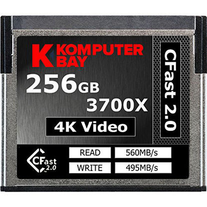Picture of Komputerbay Professional 3700x 256GB CFast 2.0 Card (Up to 560MB/s Read and up to 495 MB/s Write)