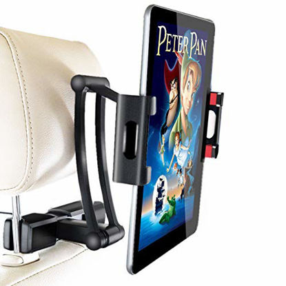 Picture of iPad Headrest Mount, Car Headrest Tablet Mount, Adjustable Backseat Tablet Holder for Apple iPad Pro/Air/Mini,Nintendo Switch,Samsung Tablet, Fire Tablets, Phones, iPhones and Any from 5-13"-Black