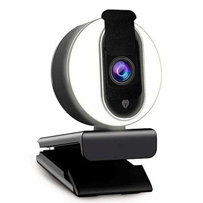 Picture of 1080P Webcam with Ring Light, Privacy Cover and Dual Microphone, Advanced Auto-Focus, Adjustable Brightness, 2021 NexiGo Streaming Web Camera for Zoom Skype Facetime, PC Mac Laptop Desktop