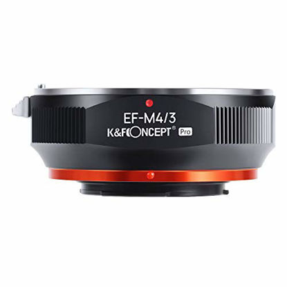 Picture of K&F Concept EOS to M4/3 MFT Olympus Adapter for Canon EF EF-S Mount Lens to M4/3 M43 MFT Mount Camera with Matting Varnish Design for Olympus Pen E-P1 P2 P3 P5 E-PL1 Panasonic Lumix GH1 2 3 4 5
