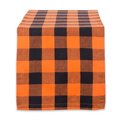 Picture of DII Buffalo Check Collection Classic Tabletop, Table Runner, 14x72, Orange & Black