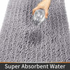 Picture of Yimobra Original Luxury Shaggy Bath Mat, 44.1 X 24 Inches, Super Absorbent Water, Non-Slip, Machine-Washable, Soft and Cozy, Thick Modern for Bathroom Bedroom, Gray