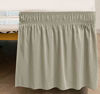 Picture of Biscaynebay Wrap Around Bedskirts with Adjustable Elastic Belts, Elastic Dust Ruffles, Easy Fit Wrinkle & Fade Resistant Silky Luxrious Fabric, Linen for Full and Full XL Size Beds 15 Inches Drop