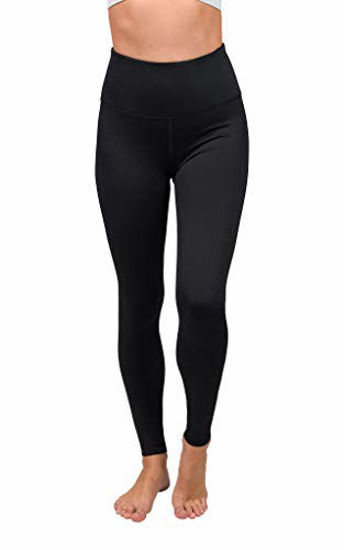 GetUSCart- 90 Degree By Reflex High Waist Fleece Lined Leggings - Yoga Pants  - Black - Small