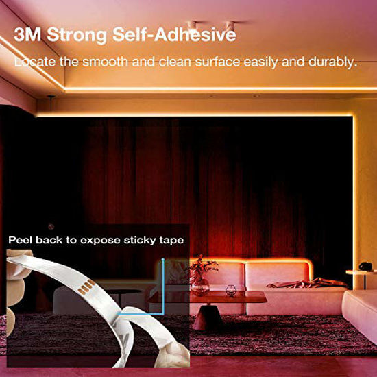 GetUSCart Volivo Led Strip Lights for Bedroom 25ft, Flexible RGB Led Lights for Bedroom Color