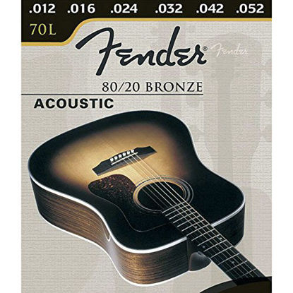 Picture of Fender 60L 0730070423 Acoustic Guitar 80/20 - 12 Ball End Strings, 10-48