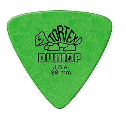 Picture of Dunlop 431R.88 Tortex Triangle, Green, .88mm, 72/Bag