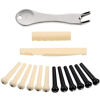 Picture of TecUnite Acoustic Guitar Bridge Pins Puller Pulling Remover Extractor Tool with Guitar Saddle Nut and 12 Pack Guitar Bridge Pins