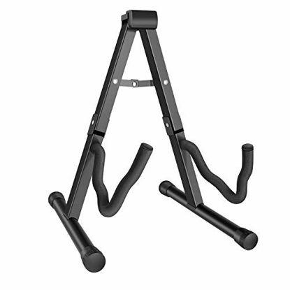 Picture of NEUMA Guitar Stand Folding Universal A frame Stand for All Guitars Acoustic Classic Electric Bass Travel Guitar Stand, Black