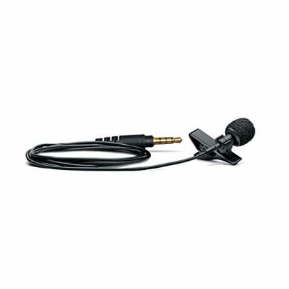 Picture of Shure MVL Omnidirectional Condenser Lavalier Microphone [1/8" (3.5mm)] + Windscreen, Tie-Clip, Mount and Carrying Pouch