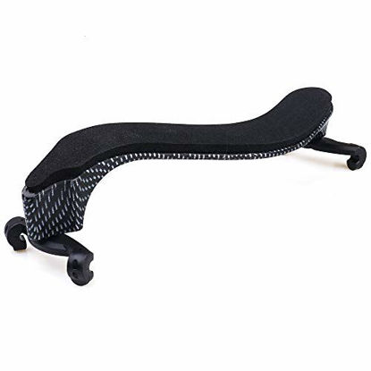 Picture of NANYI Violin Shoulder Rest 4/4 Collapsible Adjustable 3/4 Size Violin niversal Type Violin Parts soft Safety Easy to use, High strength sponge and Carbon fiber Material Grid pattern