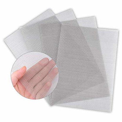 Picture of 4PACK Stainless Steel Woven Wire Mesh Never Rust, Air Vent Mesh 11.8"X8.2"(300X 210mm), Hard and Heat Resisting Screen Mesh, 1mm Hole 20 Mesh Easy to Cut by Valchoose