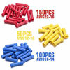 Picture of Qibaok 300 PCS Butt Splice Crimp Connectors Insulated Electrical Straight Wire Terminal Connectors 10-22AWG